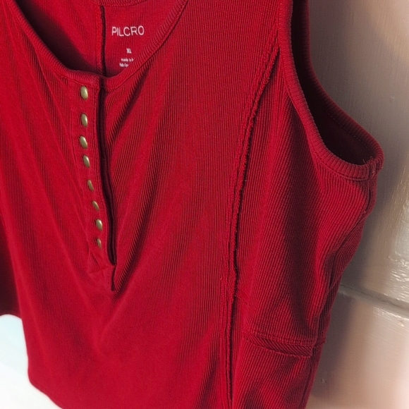 Anthropologie Pilcro Ribbed Biker Tank - Picture 4 of 7